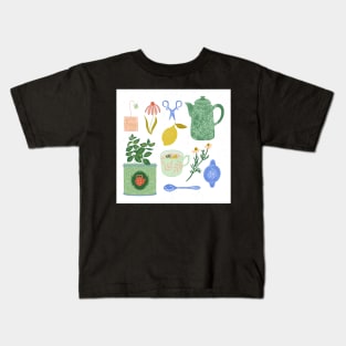 Tea time illustration Kids T-Shirt